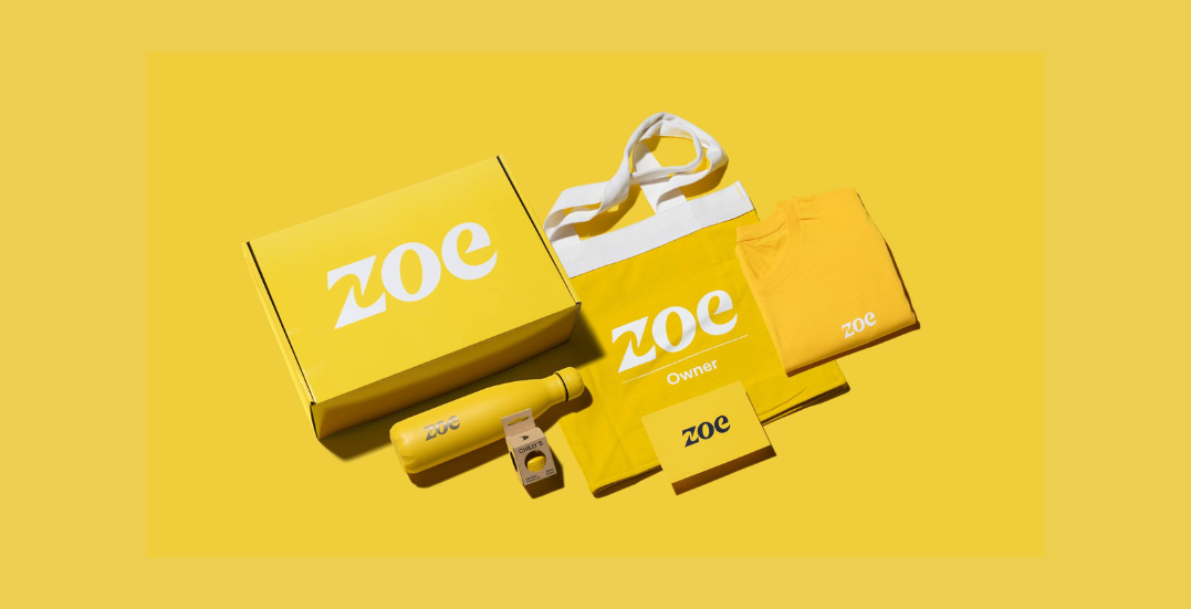 Image: Swag boxes for Zoe including tote bags, water bottles and tshirts 