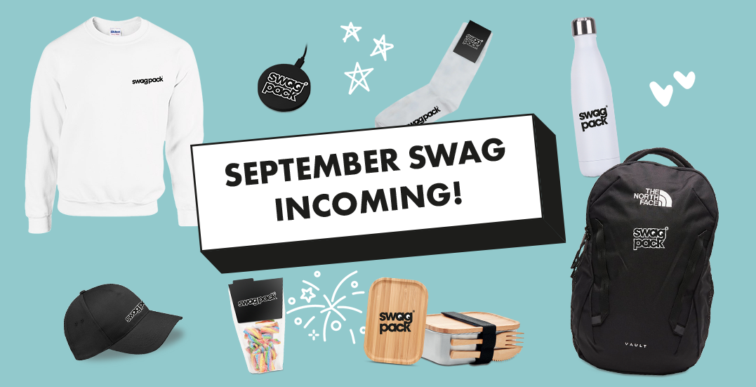 Image: Branded merchandise, sweater, polo shirt, backpack, water bottle USB ports